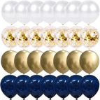 40Pcs-Navy-Gold / 12inch