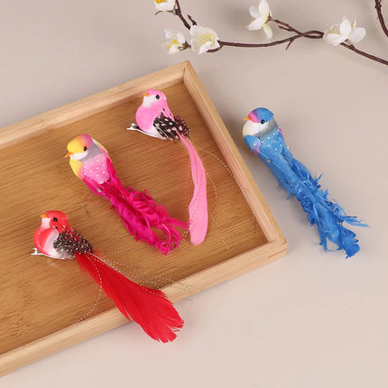 Random Artificial Birds Fake Foam Animal Simulation Feather Birds Models DIY Wedding Home Garden Ornament Decoration