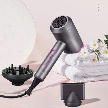 2000W Professional Hair Dryers Salon Strong Powerful Hot And Cold Wind Negative Ion Hammer Blower With Diffuser Nozzles Fast Dry