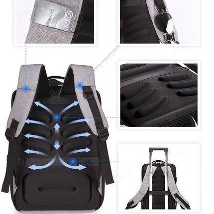 Laptop Backpack Anti-theft Waterproof School Backpacks with USB Charging Travel Laptop Bag Hard Shell Computer Backpack 17 Inch