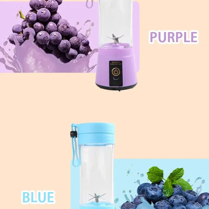 Portable Fruit Juice Blenders Summer Personal Electric Mini Bottle Home USB 6 Blades Juicer Cup Machine For Kitchen