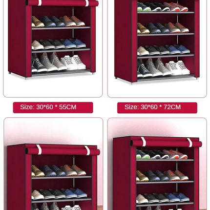 Multi-tier Combination Shoe Rack Home Bedroom Living Room Dustproof Storage Shoe Cabinet Dormitory Simple Shoe Organizer