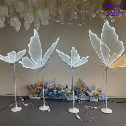 Wedding Decoration Butterfly Lamp Romantic Creative Lace Led Decoration Lights for Wedding bride Road Load Party Decorations