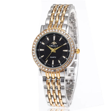 New Casual Watches Women Luxury Fashion Lovers Watch Rhinestone Stainless steel Quartz Watch Men Women Gift Business Wristwatch