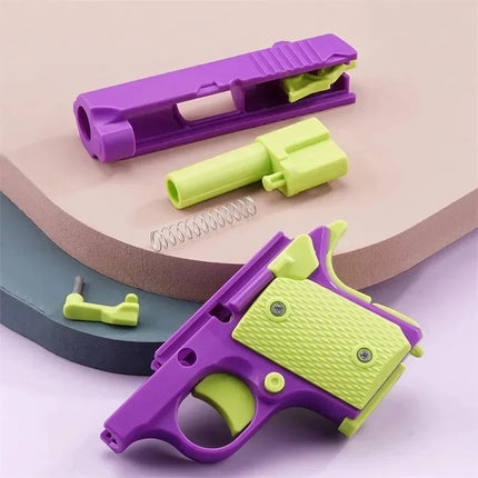 3D Gravity Knife Gun Model Children's Toys Mini Cartoon Plastic Pistol Model Birthday Gifts Stress Reliever Toy for Kids Adult