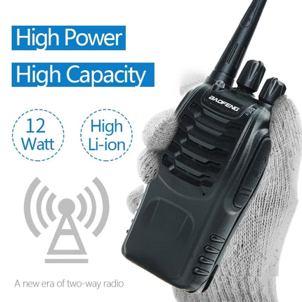 2/4PCS Baofeng BF-888S 12W Walkie Talkie Dual Band Portable Long Range Standby UHF 400-470MHz USB Ham Two Way Radio for Hunting