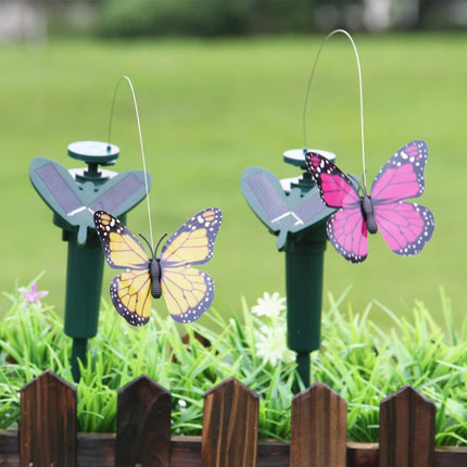 Flying Butterflies Solar Garden Ornaments Waterproof Dancing Fluttering Butterflies Creative Artwork for Outdoor Walkways Decor