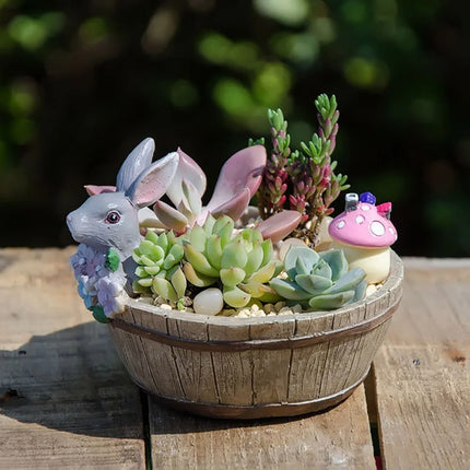 11pcs/set Artificial Succulents Fake Faux Flowers Mini PVC Simulated Floral Plants Craft DIY Accessories Home Office Decor