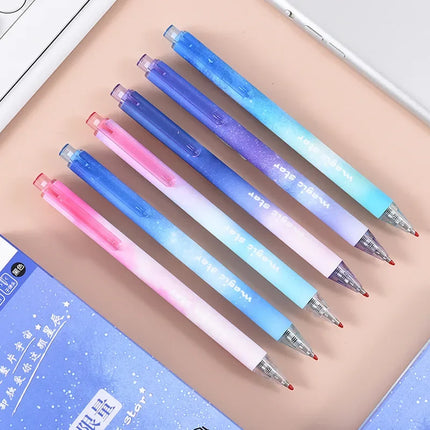 3Pcs/Set Starry Sky Gel Pen Kawaii Student Quick-drying 0.5mm Black Neutral Pen School Office Writing Supplies Stationery