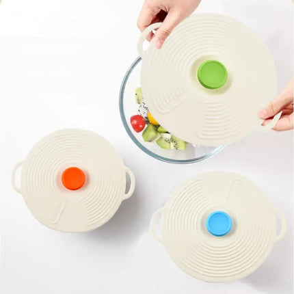 Silicone Fresh-keeping Lid Anti-spill Lid Dust-proof And Leak-proof Lid Kitchen Gadget Pot Lid Tableware Pot Lid Oil Cover Home