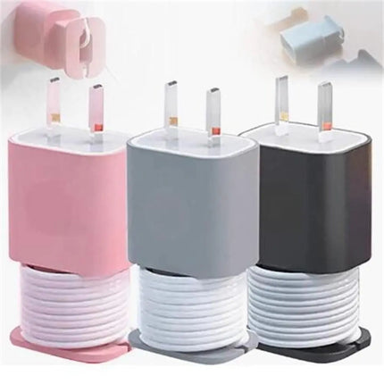 2 in 1 Silicone Charger Protector For iPhone 18W/20W Charger Silicone Protective Case Anti-Break Protection Cable Storage