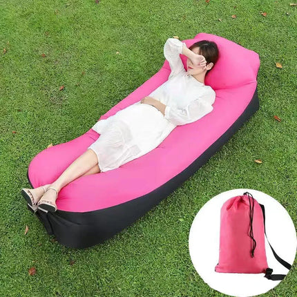 Comfortable Inflatable Lazy Sofa Outdoor Camping 2 Seat Air Chairs Airbed For Beach Camping Supplies