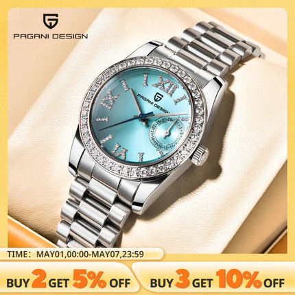 PAGANI DESIGN 2024 New 32MM Women's Wristwatch Elegant Luxury Quartz Watch For Women Fashion Waterproof Watches Sapphire Clock