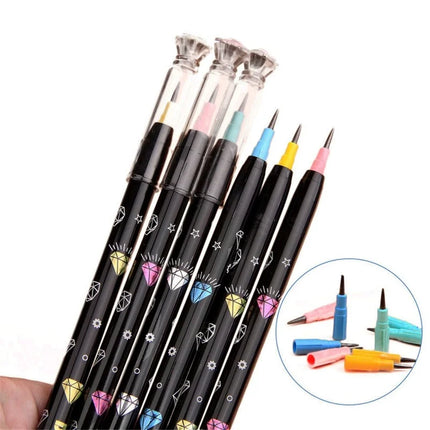 4pcs Multi Head Pencils for Kids Non Sharpening Writing Children's Stationery HB Lead Students Writing Pens School Supplies