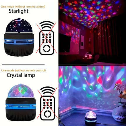 New Galaxy Projection Light LED Water Pattern Starry Sky Lamp Aurora Projector Light Mini Moon Star Night Light for Room Decor