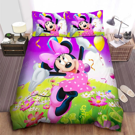 2/3 Duvet Cover Minnie Cartoon Bedroom Decor Bedding Set Single Double Queen Size Bed Gift Children Adult Teenagers Room Decor