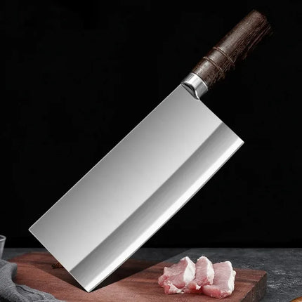 Cleaver Slicing Knife Wood Handle Stainless Steel Blade Kitchen Knives Chef Cleaver Meat Fish Chop Vegetables Butcher Knife Tool