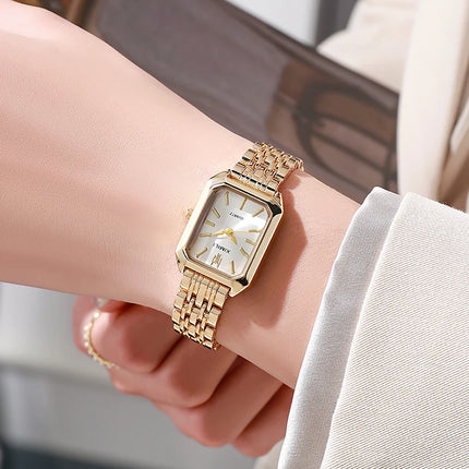 Luxury Brand Women Watches Casual Square Quartz Watches Clock Stainless Steel Casual Fashion Women Wristwatch Relogio Feminino