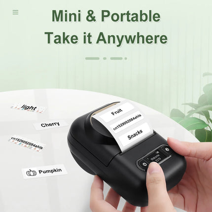 Portable Mini Printer E210 Thermal Adhesive Label Printer without Ink Bluetooth Sticker Printer Barcode Price Tag Label Maker