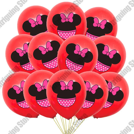 10/20pcs Mickey Mouse 12 Inch Latex Balloons Red Black Yellow Balloons Decorations Kit for Birthday Baby Shower Party Supplies