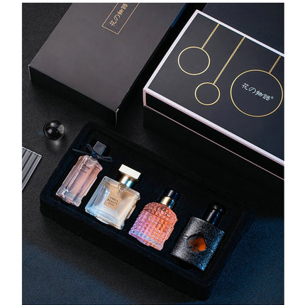 Gift Box Four Piece Set Women Perfume Spray 105ml Floral Scent  Lasting Fragrance Pheromone Eau De Parfum Men Cologne Balminess