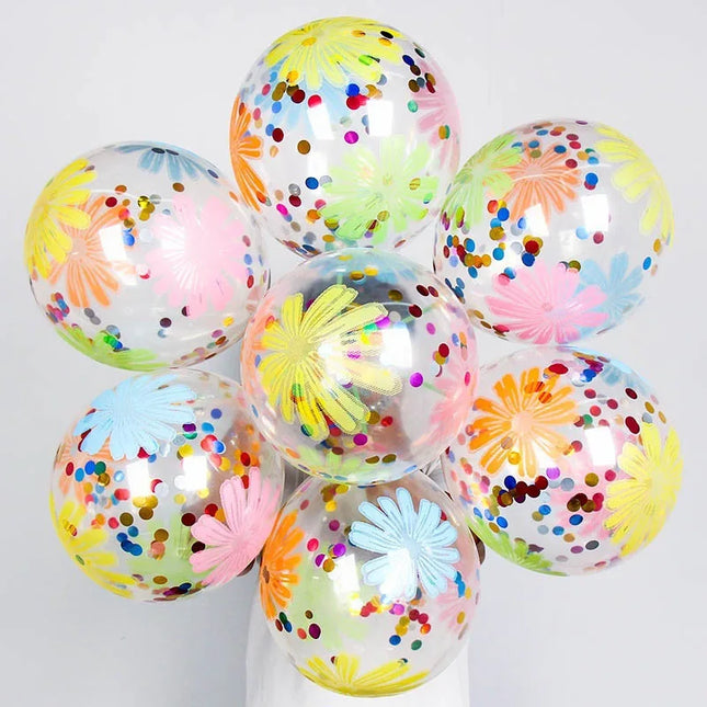 10PCS/PACK 12IN chrysanthemum foam sequins latex party decoration ice cream confetti balloon