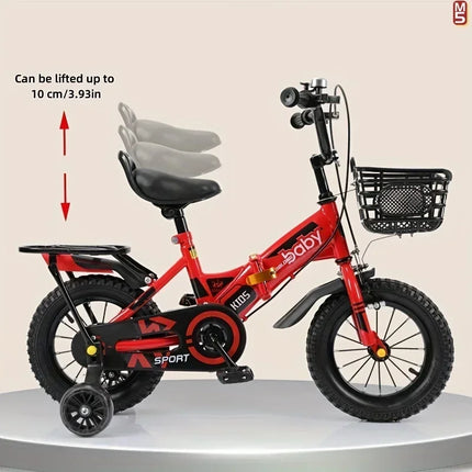 12-20Inch Foldable Bike Bicycle Trailer with Adjustable Seat Safety Wheels Protective Fenders Bike Birthday Gift for Kids