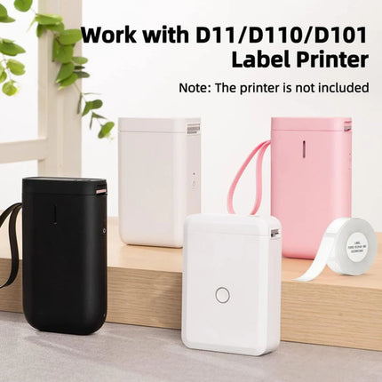 Niimbot 1Roll D110 White Sticker Waterproof Paper Adhesive Label White Anti-Oil For D11 D101 Mini Portable Thermal Printer Tape