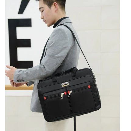 Simple Tote Men Business Briefcase Handbag For 15.6 inch Laptop Bags Large Capacity Shoulder Bags Travel Notebook Messenger Bag