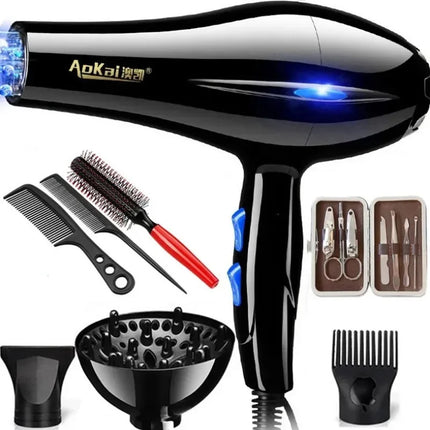 Professional Powerful Hair Dryer Fast Styling Blow Dryer Hot And Cold Adjustment Air Dryer Nozzle For Barber Salon Tools