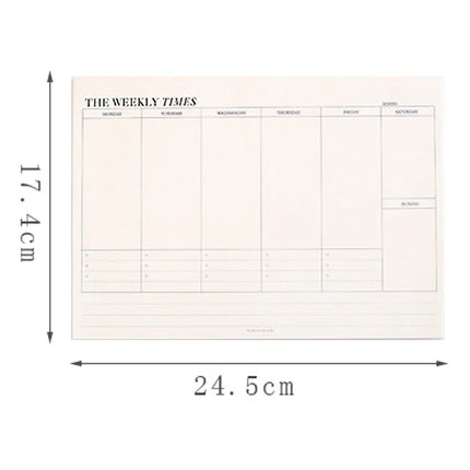 Weekly Planner Monthly Undated Agenda A5 Notebook Schedules Study Planner Korean Stationery Office School Supplies