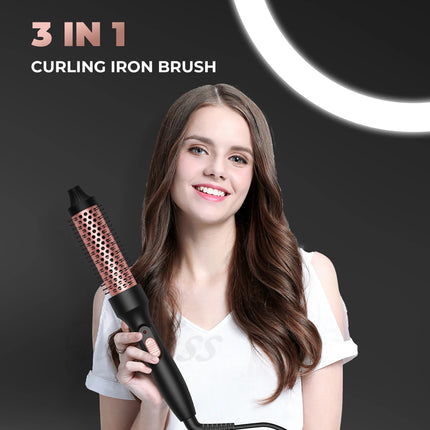 Thermal Brush Heated Curling Iron Brush 32mm Round Brush Ceramic Hair Curler Roller Volumizing Brush  Curling Comb Styling Tools