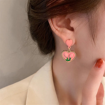 Korean Flower Shape Stud Earrings Women Personality Fashion Unique Niche Design Earrings Luxury Wedding Jewelry Birthday Gift