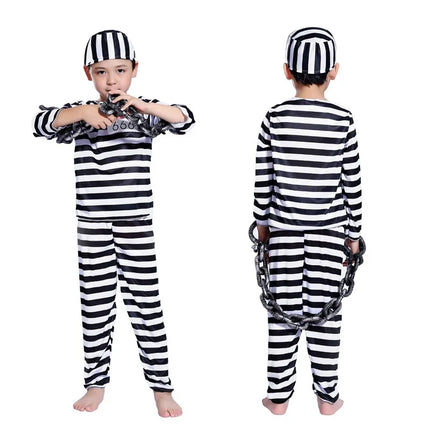 Cosplay Halloween Ghost Festival Prisoner Clothes Sexy Violent Male Prisoner Adult Male Prisoner Uniform Children Prisoner Suit