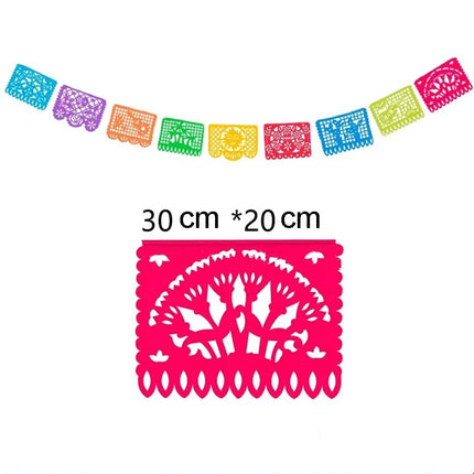 20*30cm Mexican Party Felt Bra Flower Party Supplies Mexican Flag Banner Party Decorations Themed Event Daily Decoration