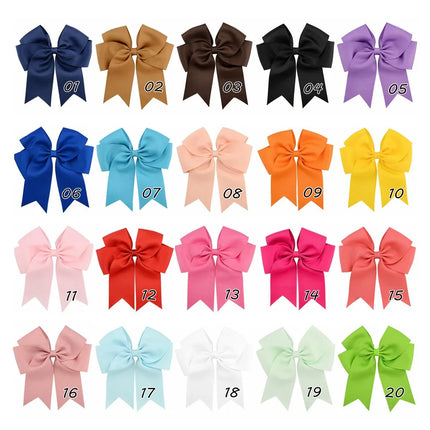 6 Inches Colorful Elegant Hair Bows With Clip Kids Girls Grosgrain Ribbon Hair Clip Hairgrips Headwear Baby Hair Accessories