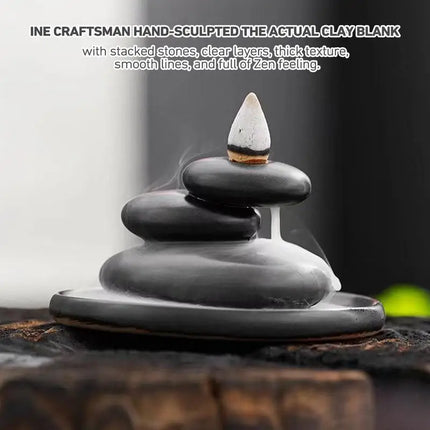 Backflow Incense Waterfall Burner Stone Rockery Antique Ceramic Home Indoor Reflux Cense Holder For Fresh Air Wholesale