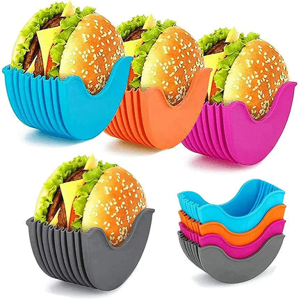 Reusable Burger Rack Useful Gadgets Silicone Frame Burger Tool Holder Shelf Storage Kitchen Organizer Tools Dining Bar Home