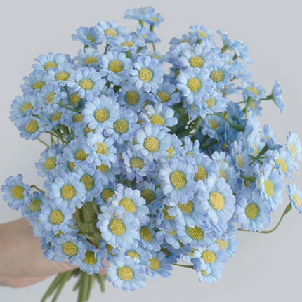 Artificial Daisy Silk White Yellow Blue Simulation Chrysanthemum Fake Flowers Daisy Home Garden Office Decoration