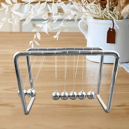 Newton Cradle Balance Steel Balls Science Pendulum Desk Toy Metal Pendulum Ball School Teaching Supplies Creative Decoration