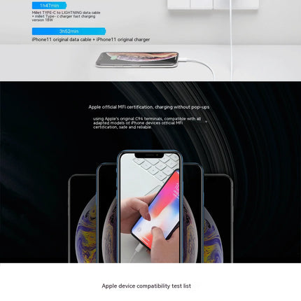 Xiaomi USB C -Lightning Cable for iPhone 14 13 12 11 Pro Max XS XR iPad PD 27W/20W Fast Charging Type C to Lighning Cable Data