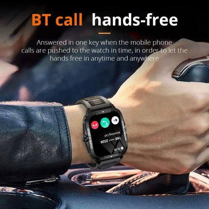 COLMI P76 1.96" Outdoor Military Smartwatch Men Bluetooth Call Smart Watch 3ATM IP68 Waterproof Rating Sports Fitness Watches