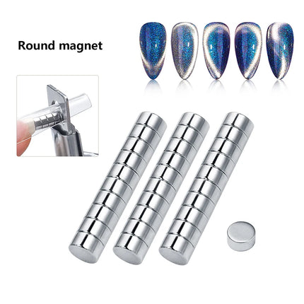 10Pc Small Magnets False Tips Edge Cutters Tip Magnet Manicure Tool for Acrylic Nails Professional Nail Art Clipper Magnet Board