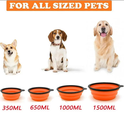 Pet Folding Silicone Bowl Collapsible Dog Food Bowl Water Large Outdoor Pet Travel Bowl Portable Puppy Food Container Feeder