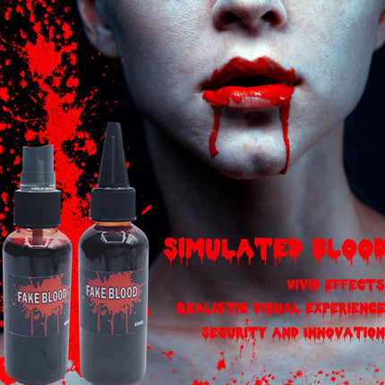 60ml Halloween Fake Blood Halloween Liquid Blood Drops Halloween Simulation Vampire Fake Blood Spray For Cosplay prop.