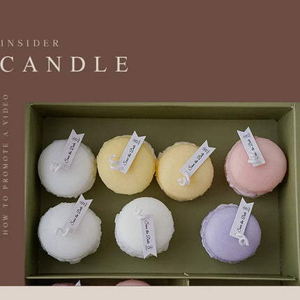 Macaroon Aromatherapy Candle Photo Prop Diy Birthday Gift Fragrance Candle Perfume Scent Creative Gift