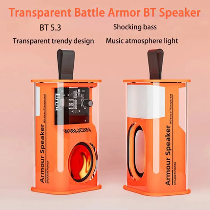 Mechanical Mini Speakers Portable The Bass Transparent Wireless Bluetooth Stereo Surround Speakers Audio Player Loudspeaker