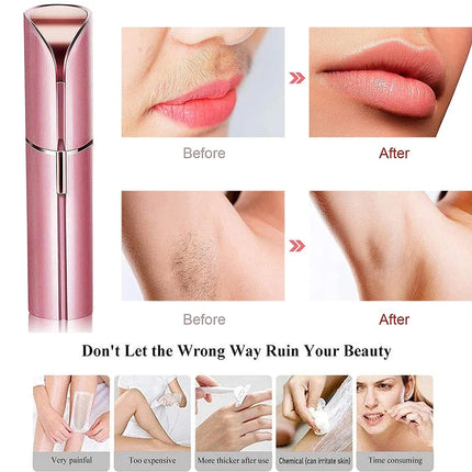 Facial Hair Remover for Women Painless Face Hair Trimmer Rechargeable Mini Epilator Lady Shaver Portable Electric Razor for Lips