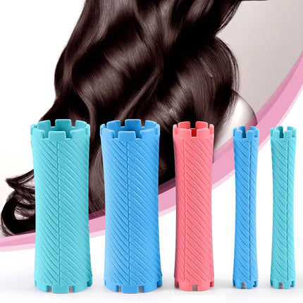 100Pcs/Set 10 Sizes Hair Perm Rods Kit Cold Permanent Bar Plastic Curlers Rollers Set Wave Fluffy Corn Hair Maker Styling