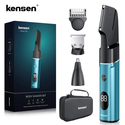 Kensen S16 Professional 3 In 1 Body Hair Removal Kits For Men Hair Cutting Machine Beard Shaver Waterproof Electric Hair Clipper